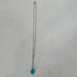Blue and gold chain boutique necklace